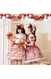 Star Fantasy Strawberry Bears Blouse JSK and Salopette(5th Reservation/2 Colours/Full Payment Without Shipping)